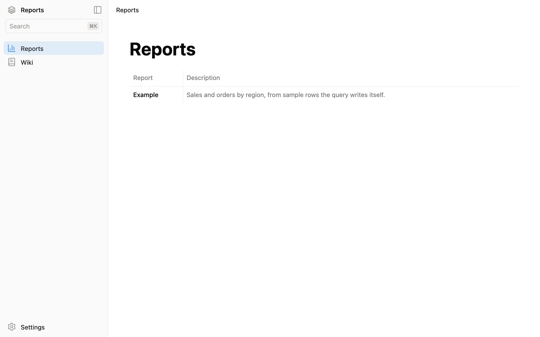 The Reports module in a Silvi app